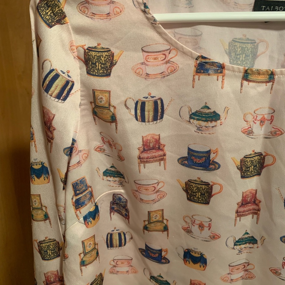 Talbots Multicolor Teacup Blouse - Picture 2 of 5